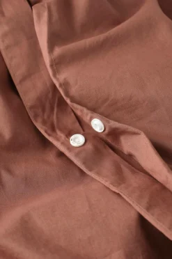 Discount Ellos Home Sengesæt Luca i bomuldspercale 2 eller 3 stykker Cognacsröd