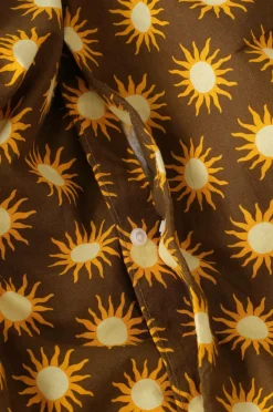 Outlet Ellos Home Sengesæt Milly Sun i bomuld 2 eller 3 stykker Brun