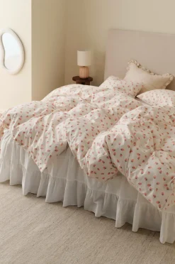 Clearance Ellos Home Sengesæt Milly Fruit i bomuld 2 eller 3 stykker Cremet hvid