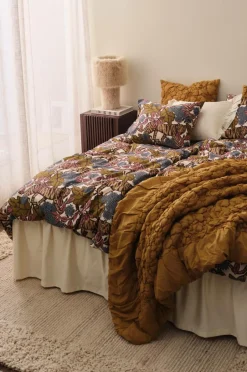 New Ellos Home Sengesæt Milly Tiger i vasket bomuld 2 eller 3 stykker Beige