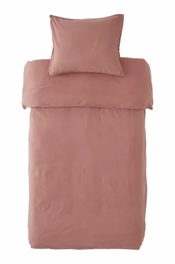 Online Ellos Home Sengesæt Rania i vintagevasket bomuld Rustpink