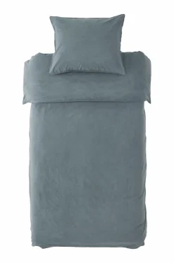 New Ellos Home Sengesæt Rania i vintagevasket bomuld Dk bluegreen