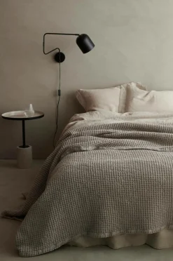Sale Ellos Home Sengetæppe Lois A121b 100% linen beige