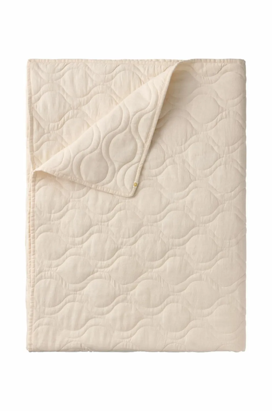 Sale Ellos Home Sengetæppe Elly Quilted i genanvendt halvlinned Cremet hvid