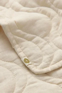 Sale Ellos Home Sengetæppe Elly Quilted i genanvendt halvlinned Cremet hvid