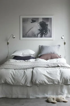 Clearance Ellos Home Sengetæppe Thelma Check i bomuld Beige