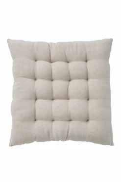 Ellos Home Siddehynde Candice af vasket hør, 40x40x5 cm Lærredsbeige