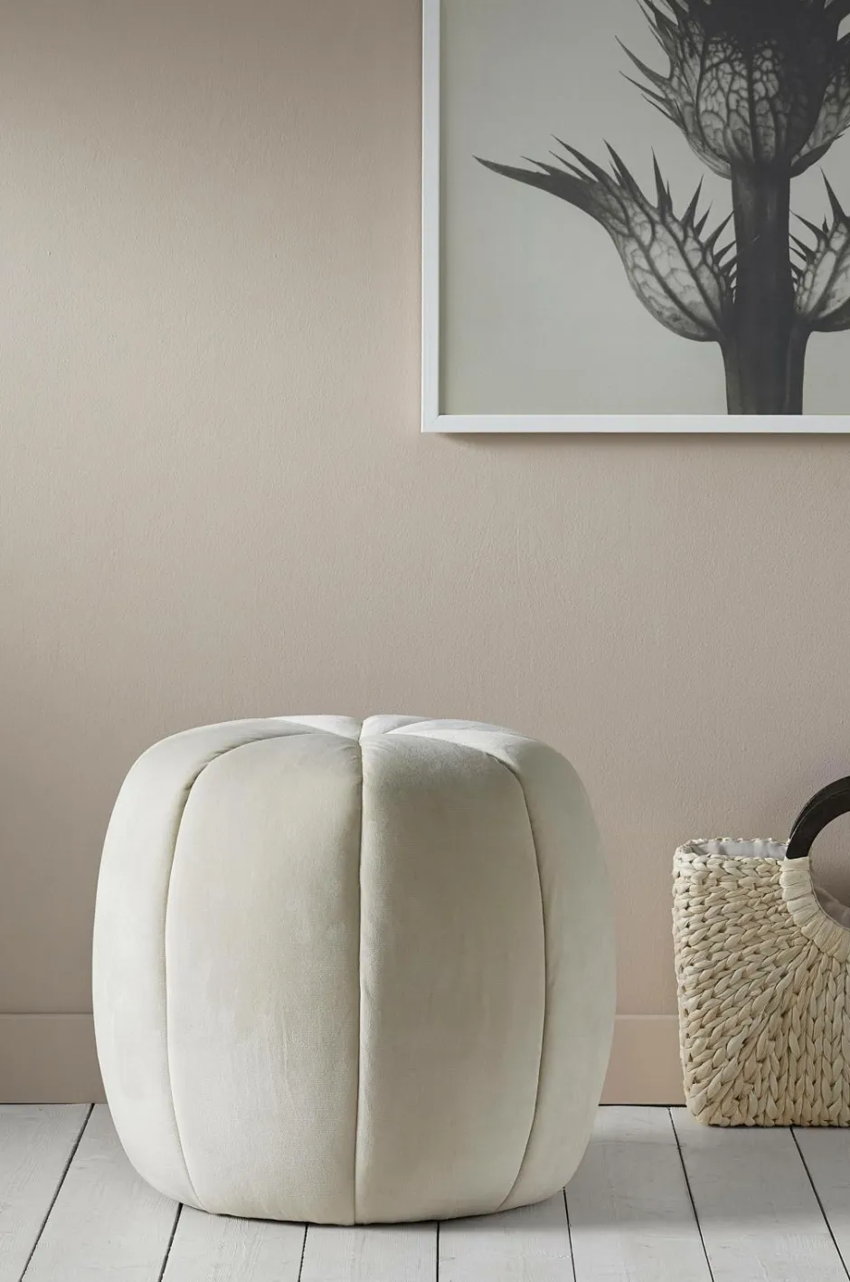 Hot Ellos Home Siddepuf Peach BEIGE