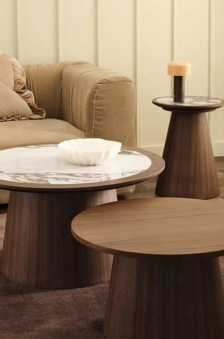 Sale Ellos Home Sidebord Tiffty Ø40 cm Brun