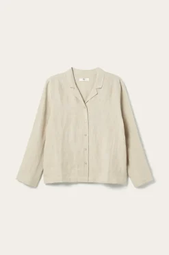Sale Ellos Home Skjorte Candice Shirt Long Sleeve A121b 100% linen beige