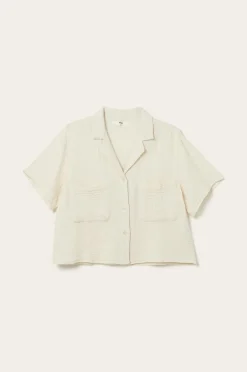 Sale Ellos Home Skjorte Candela Camp Collar Lys beige