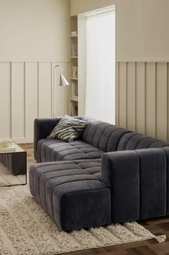 Sale Ellos Home Sofa Corvetta 4-personers med Chaiselong Gråblå