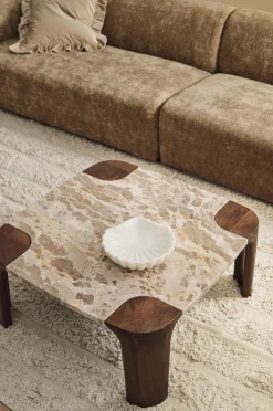 Outlet Ellos Home Sofabord Leonina 80x80cm Brun/beige
