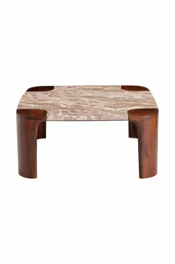 Outlet Ellos Home Sofabord Leonina 80x80cm Brun/beige