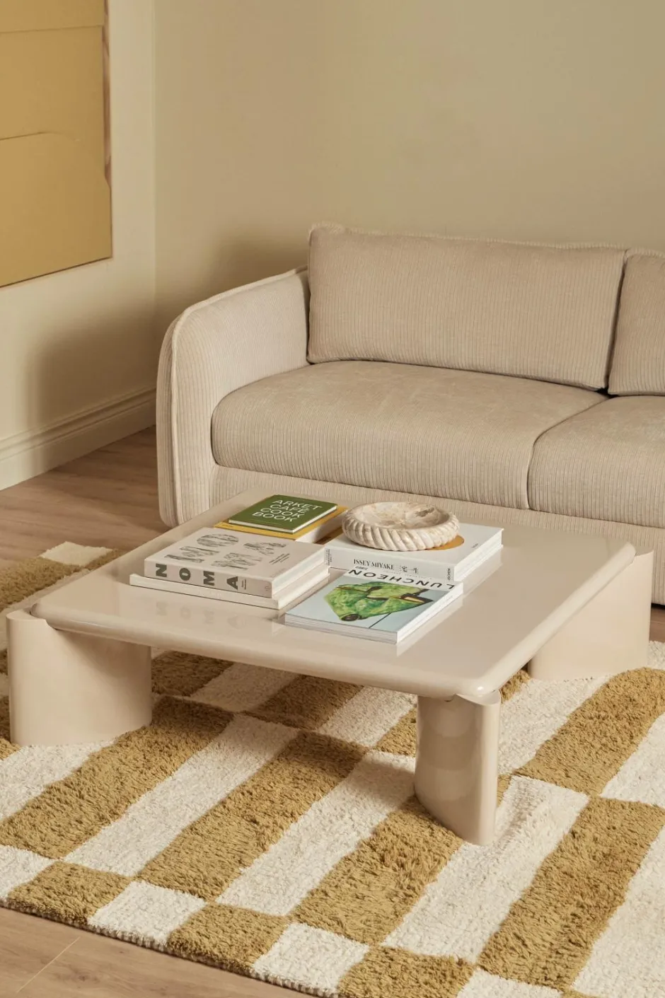 Outlet Ellos Home Sofabord Kaxmin 100x100 cm Beige