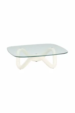 Discount Ellos Home Sofabord Endless 84x84 cm Cremehvid, højglans