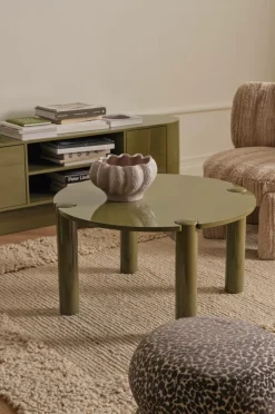 Ellos Home Sofabord Pussel Ø 80 cm Olivengrøn
