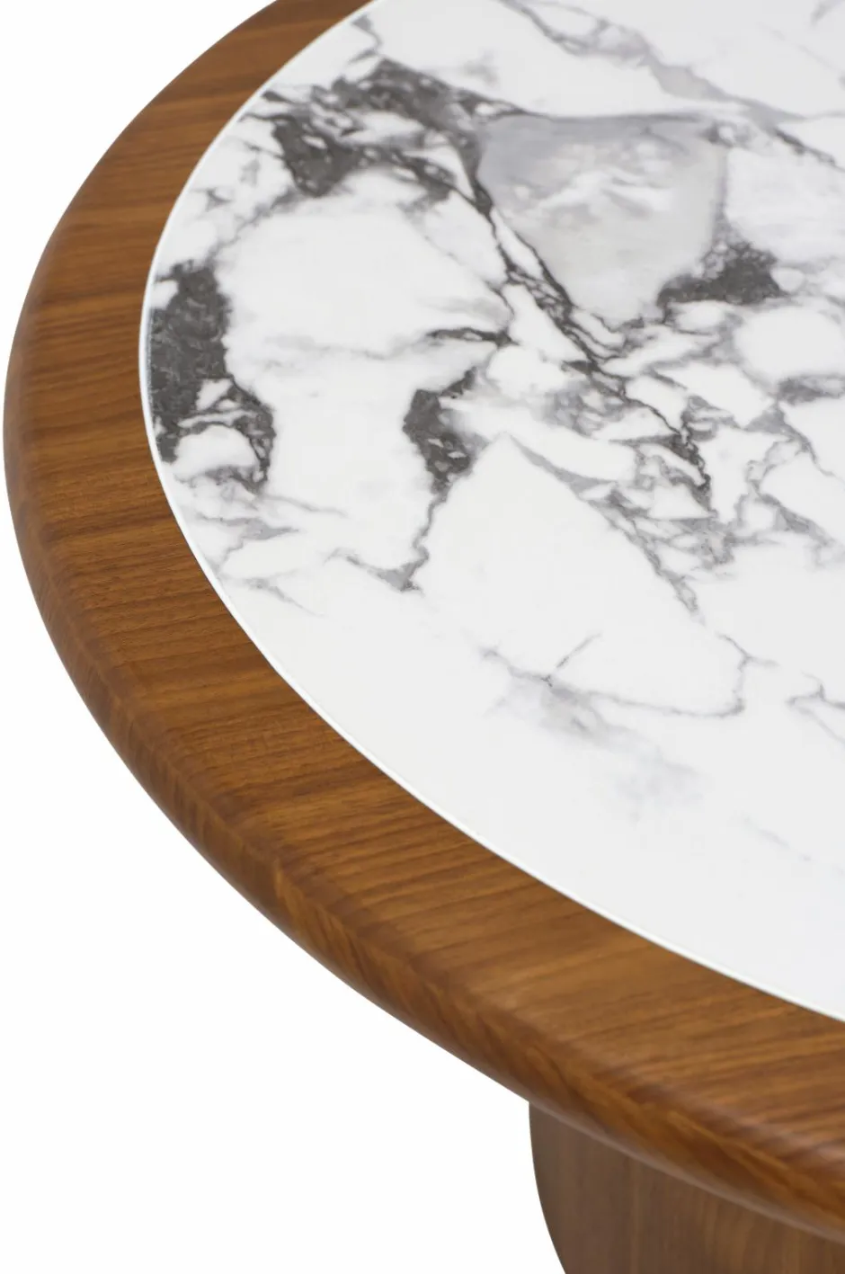Best Ellos Home Sofabord Ramma Ø 90 cm Brun / marmor