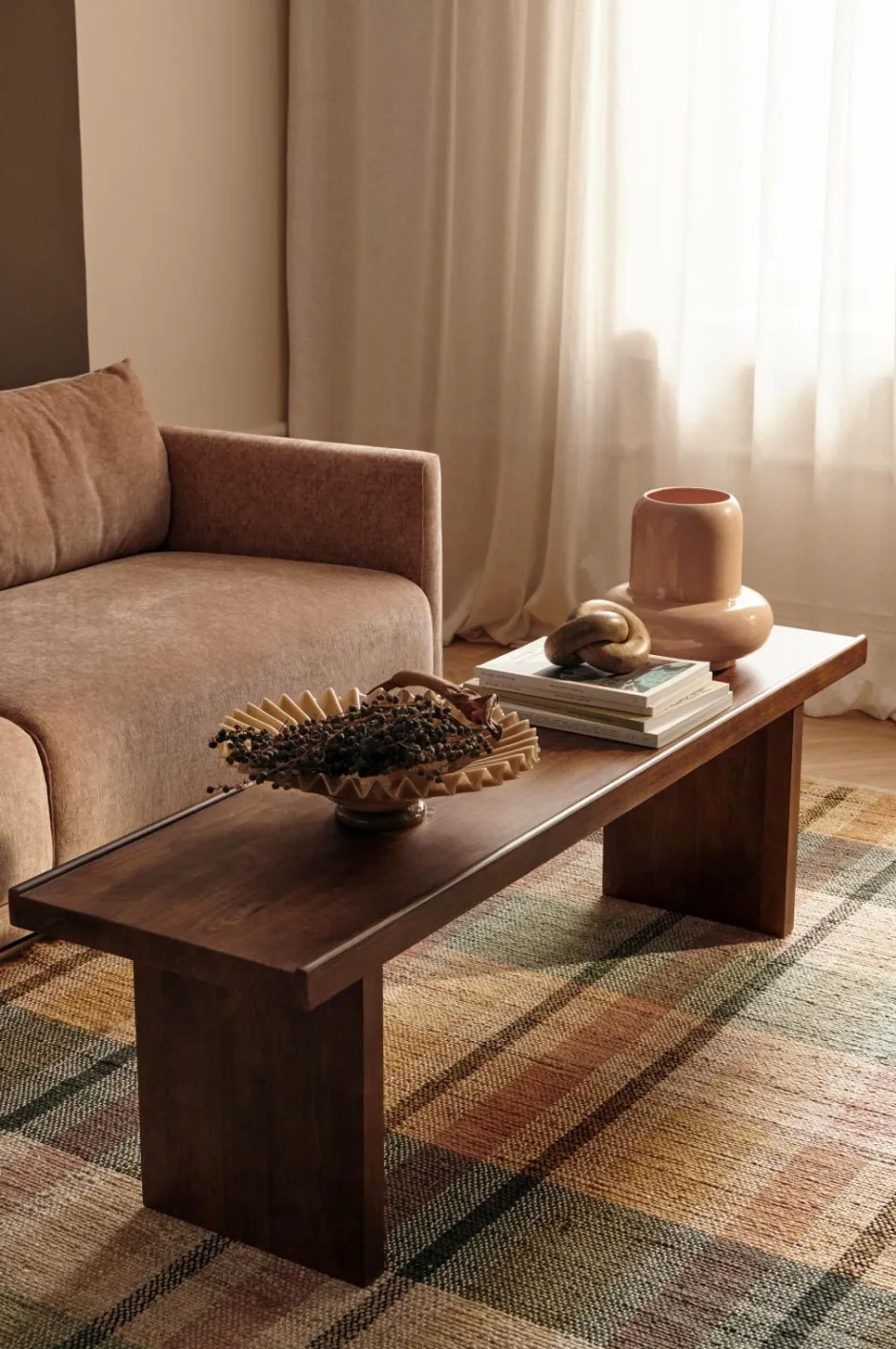 Best Ellos Home Sofabord Simple 150x40 cm Mørkebrun