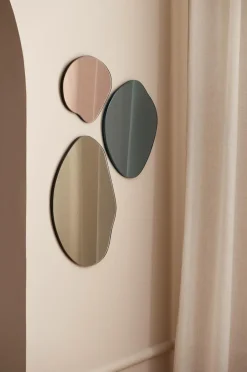 Outlet Ellos Home Spejl Tora, sæt med 3 Brun/sort/kobber