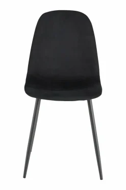 Ellos Home Spisebordssæt Gilda med 1 bord og 8 stole hvidt bord / sorte stole