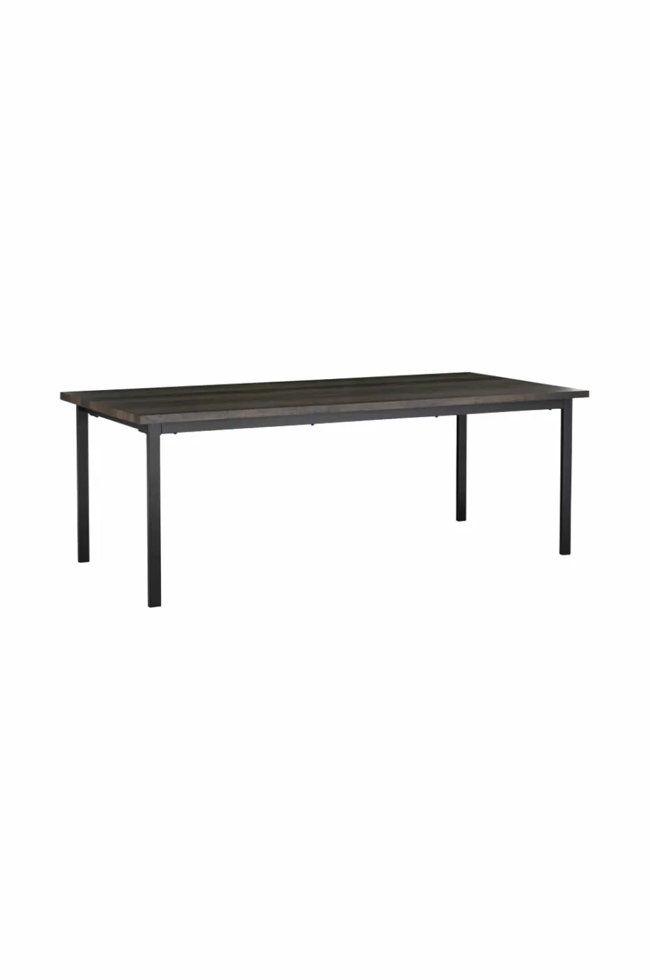 Discount Ellos Home Spisegruppe Ritha med bord 220x100 cm + 8 stole Imiteret læder Brun/sort