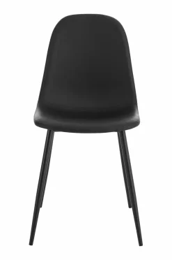 Discount Ellos Home Spisegruppe Ritha med bord 220x100 cm + 8 stole Imiteret læder Brun/sort