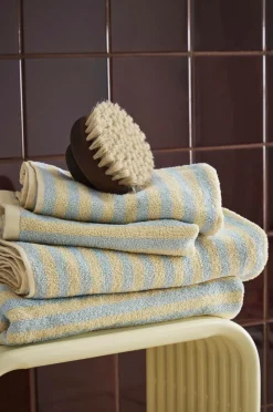 New Ellos Home Sæt med frottéhåndklæder Stripe 4 dele Lyseblå
