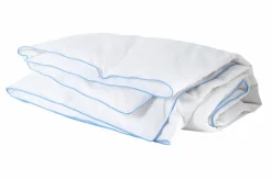 Sale Ellos Home Syntetdyne Cambric, varm, medium, kølig, 240x220 cm Hvid med blå kant - Kølig
