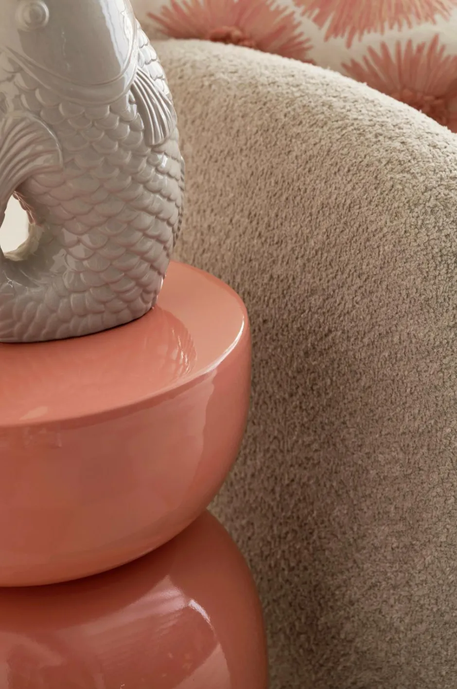 Best Ellos Home Taburet Rulle Ø 30 cm Rosa