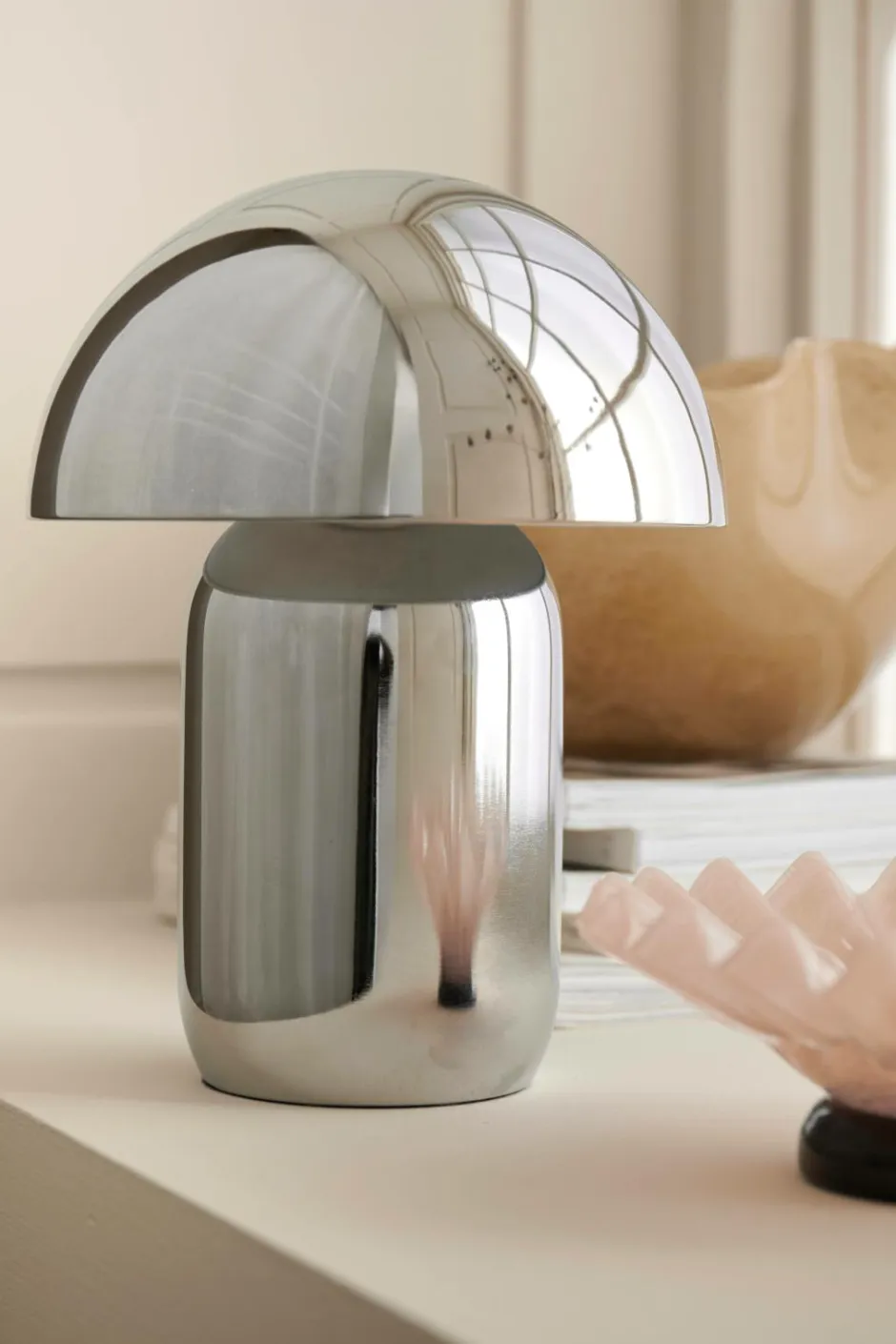 Best Ellos Home Ted genopladelig bordlampe Krom