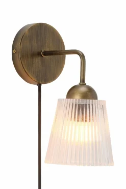 Best Ellos Home Væglampe Colin Klart glas/antikbrun