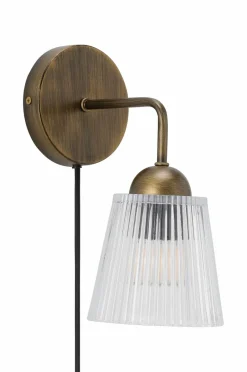 Best Ellos Home Væglampe Colin Klart glas/antikbrun