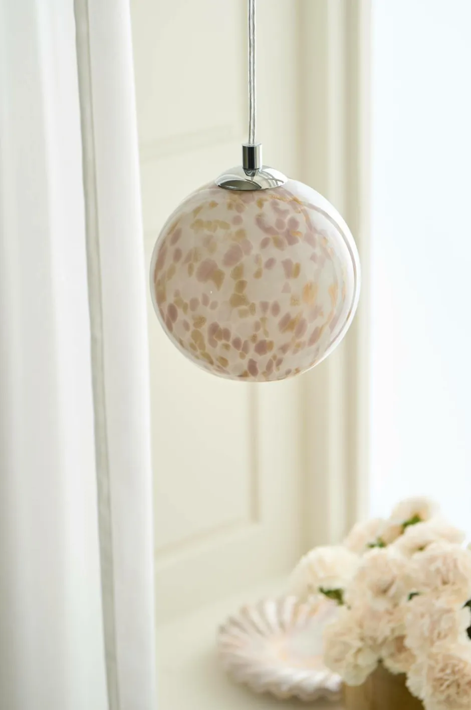 Discount Ellos Home Vindueslampe Dotsy Hvid/lilla