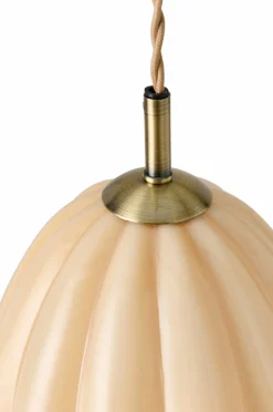 Best Ellos Home Vindueslampe Elba Painting shiny beige glass+antique gold iron