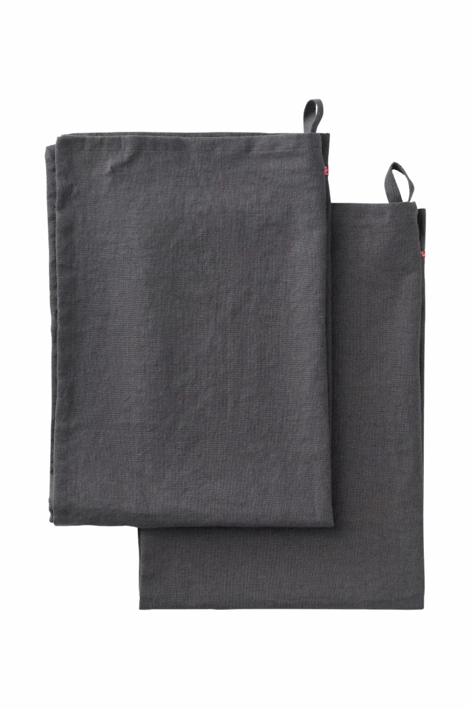 Best Ellos Home Viskestykke Elly i genanvendt halvlinned 2-pak Thundergrey