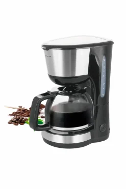 Sale Emerio Kaffemaskine 1000Watt 1,25 l rustfri Black/metal