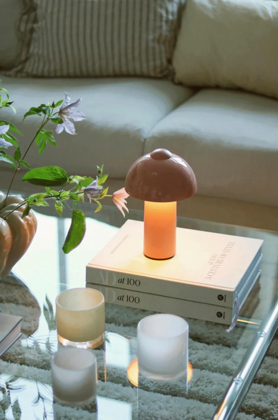 Discount Globen Lighting Bærbar bordlampe Buddy IP44 Blush