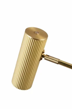 Discount Globen Lighting Gulvlampe Hubble Read Børstet messing