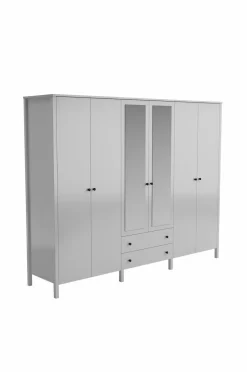 Clearance Hanah Home Garderobe Selena Struktur af hvidt træ