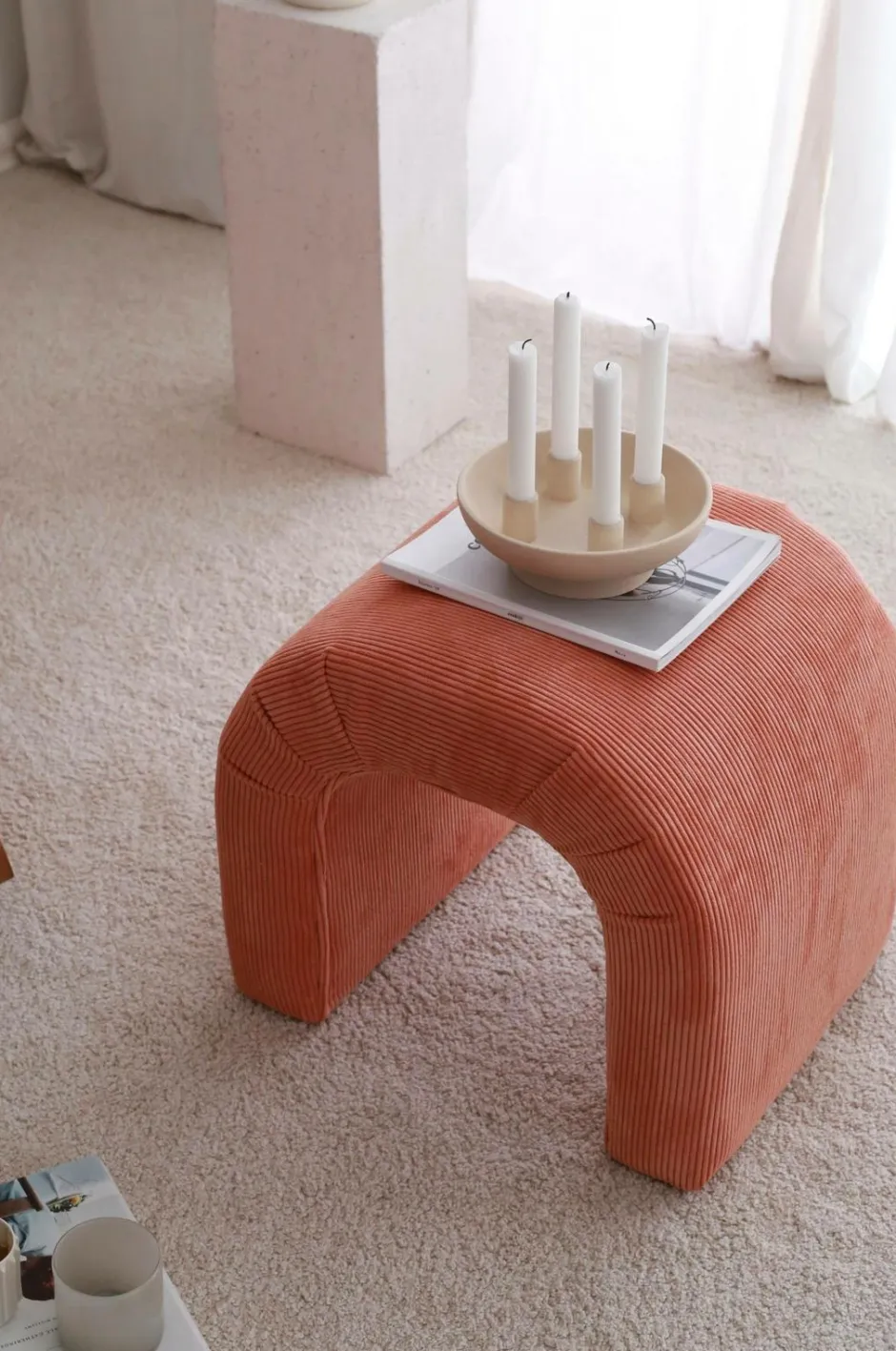 Hot Hanah Home Pouffe-Atlanta Koral