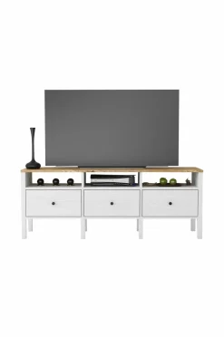 Best Hanah Home TV-bænk Doha Hvid træstruktur