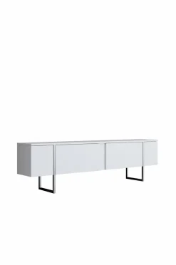 Best Hanah Home TV-bænk Laurel Hvid/sølv