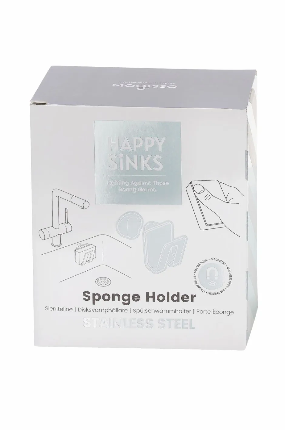 Best HAPPY SiNKS Holder til køkkensvamp Steel