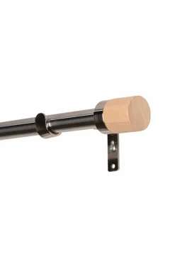 Sale Hasta Gardinstangssæt Astrid 110-200 cm Sølv/træ