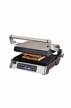 Outlet Haws Bordgrill / Panini-grill med digitalt termometer 2000W Sølv