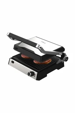 Clearance Haws Hâws CG2000 Møn Proff Bordgrill / Panini Grill 2000W Ilag Sølvfarvet