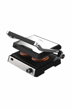 Clearance Haws Hâws CG2000 Møn Proff Bordgrill / Panini Grill 2000W Ilag Sølvfarvet