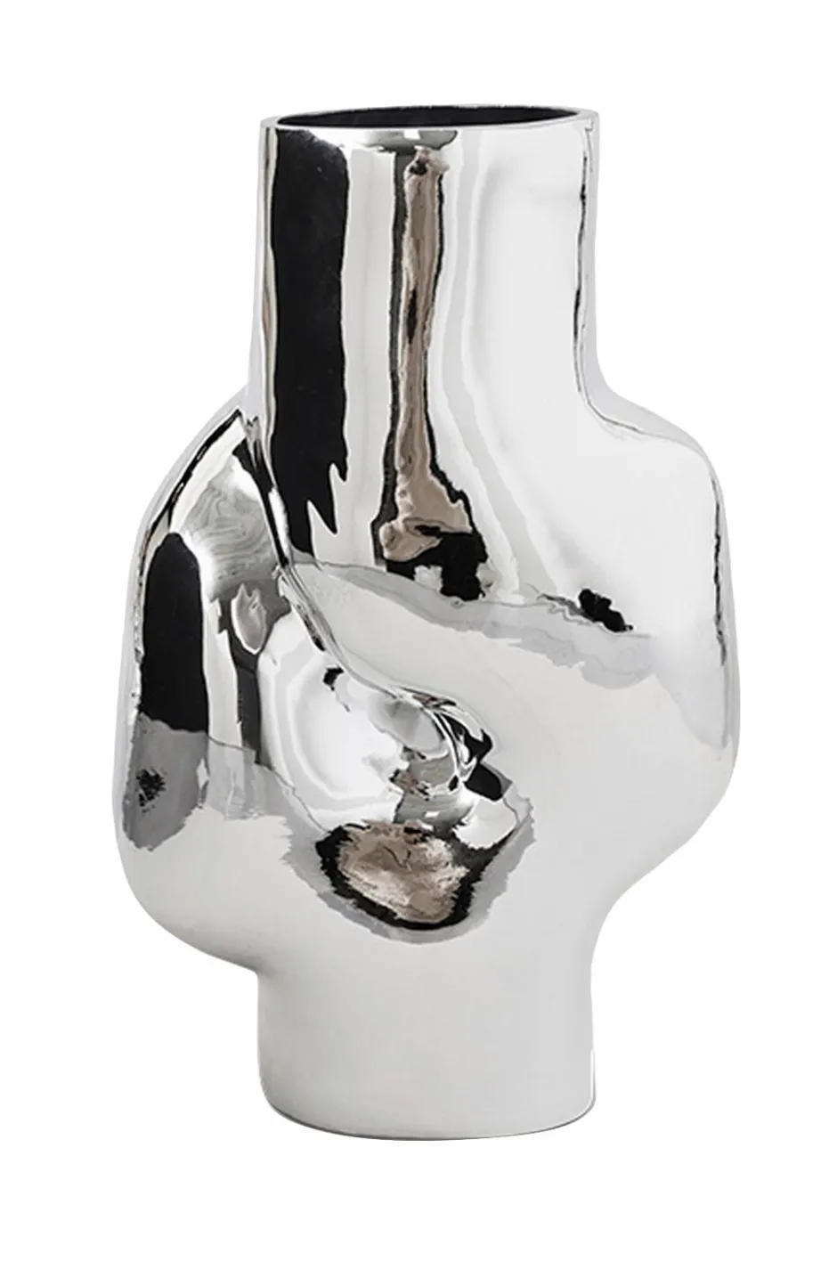 Hot HKliving Gleam Glass høj vase krom