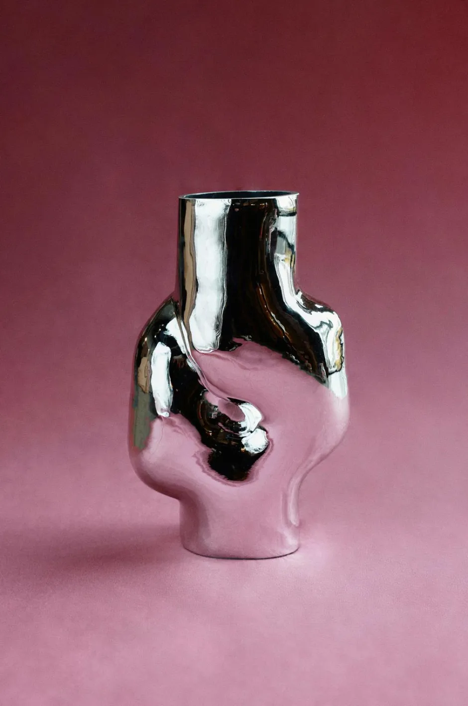 Hot HKliving Gleam Glass høj vase krom